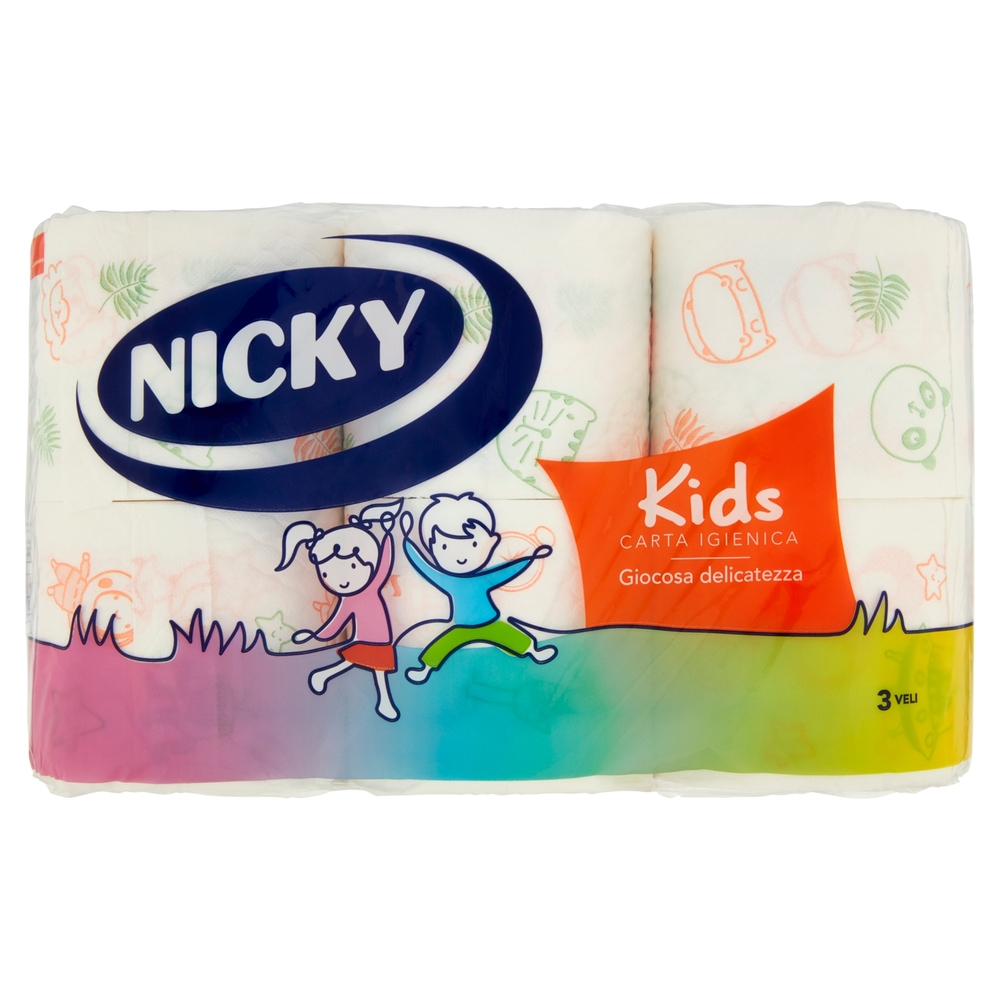 Nicky Kids Carta Igienica 6 pz